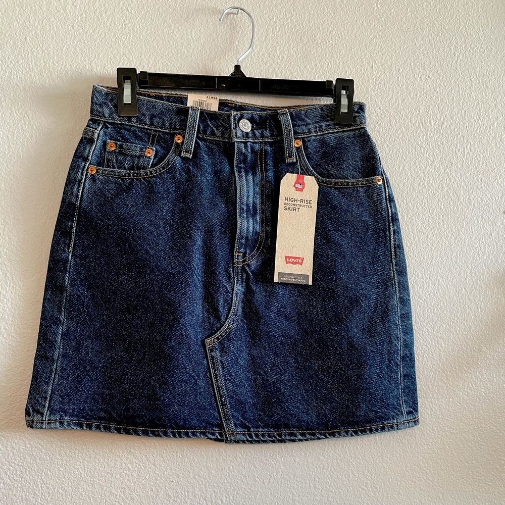 Levi High Rise Deconstructed Skirt